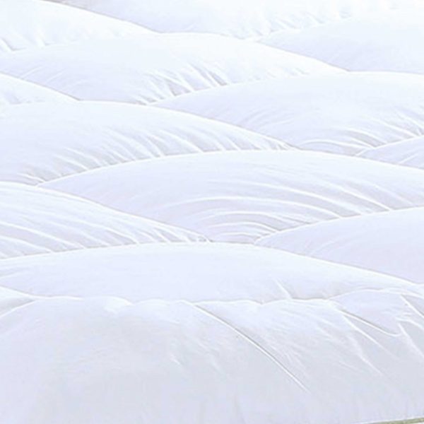 17" Square Quilted Accent Queen Piping Mattress Pad With Fitted Cover - Image 4