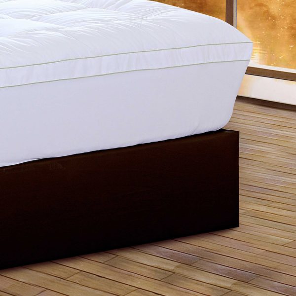 17" Square Quilted Accent Queen Piping Mattress Pad With Fitted Cover - Image 5