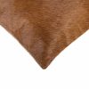 18" x 18" x 5" Brown Cowhide  Pillow - Image 2