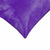 Hand Stitched Purple Natural Cowhide Decorative Pillow - Image 2