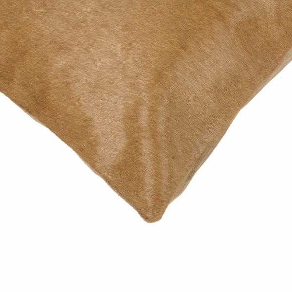 18" x 18" x 5" Tan Cowhide  Pillow - Image 2