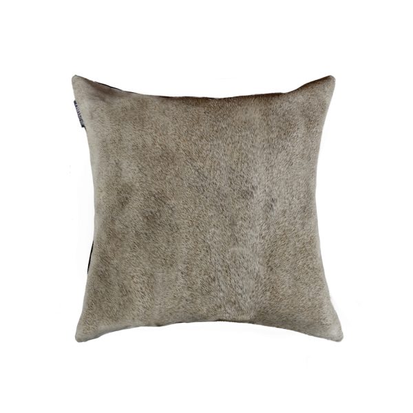 18" x 18" x 5" Gray Cowhide  Pillow - Image 3