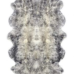 Gradient Gray Animal Print Area Rug