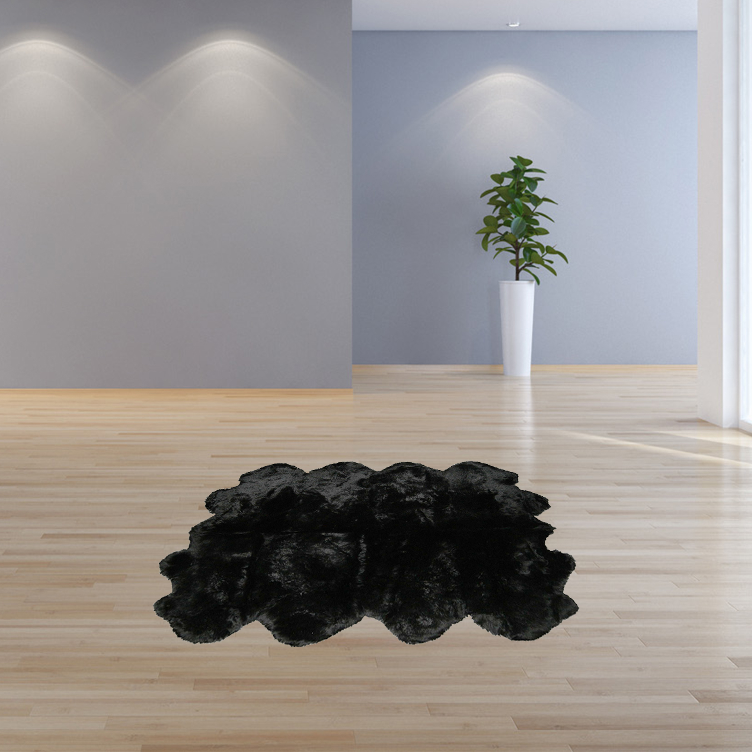 Black Animal Print Area Rug - Image 5