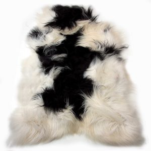 Spotted Black And White Animal Print Area Rug