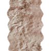 4' x 6'  Rose Pink Natural Sheepskin Area Rug