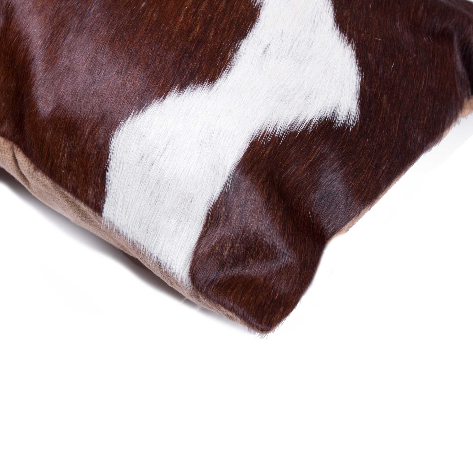 12" x 20" x 5" Salt And Pepper Chocolate And White Cowhide Pillow 2 Pack - Image 2