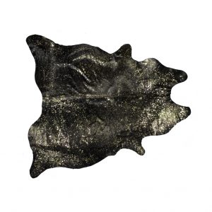 60" x 84" Chocolate And Gold Cowhide - Area Rug