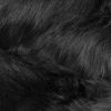 3" x 5" Black Rectangular Faux Fur - Area Rug - Image 2
