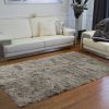 5' x 8' Gray Faux Sheepskin Area Rug - Image 3