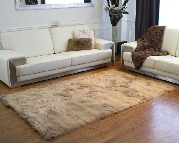 60" x 96" Off White Sheepskin - Rug or Throw - Image 3