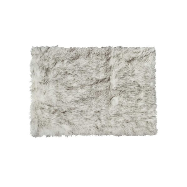 5' x 8' Ombre Gray Faux Sheepskin Rug