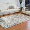 5' x 8' Ombre Gray Faux Sheepskin Rug - Image 3