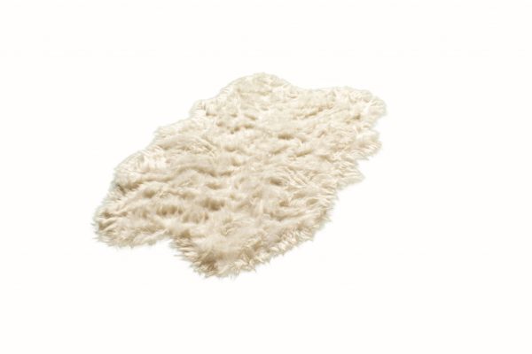 48" x 72" x 1.5" Off White Faux Sheepskin Area Rug - Image 2