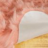 24" x 36" x 1.5" Dusty Rose Plush Faux Sheepskin Area Rug - Image 3