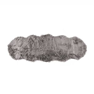 2" x 6" Gray Sheepskin Double - Area Rug