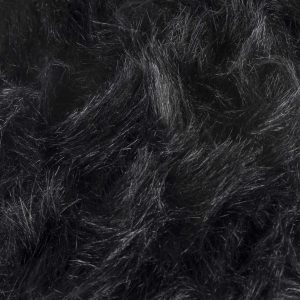 Set of 2 Cozy Black Faux Fur Chair Pads