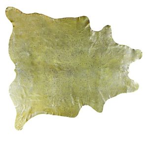 72" x 84" Lime and Silver Cowhide - Area Rug