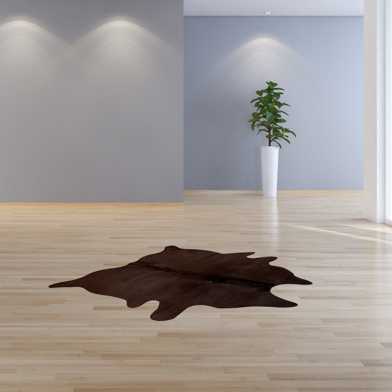 60" x 84" Chocolate Cowhide - Area Rug - Image 4