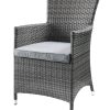 Updated Modern 3 Piece Gray Highback Wicker Patio Set - Image 2