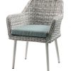 Updated Modern 3 Piece Green and Tan Wicker Patio Set - Image 3