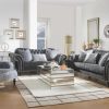 34" X 37" X 37" Gray Patterned Velvet Chair w 1 Pillow - Image 2