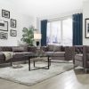 40" X 34" X 30" Dark Gray Velvet Chair and Pillow - Image 2