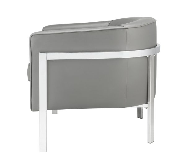 31" X 32" X 29" Gray Edgy Accent Chair - Image 4
