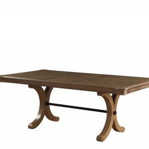64-88" X 44" X 30" Gray Oak Dining Table