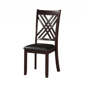 18" X 22" X 41" 2pc Black And Espresso Side Chair