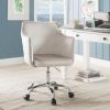 25" X 23" X 37" Champagne Velvet Office Chair - Image 2