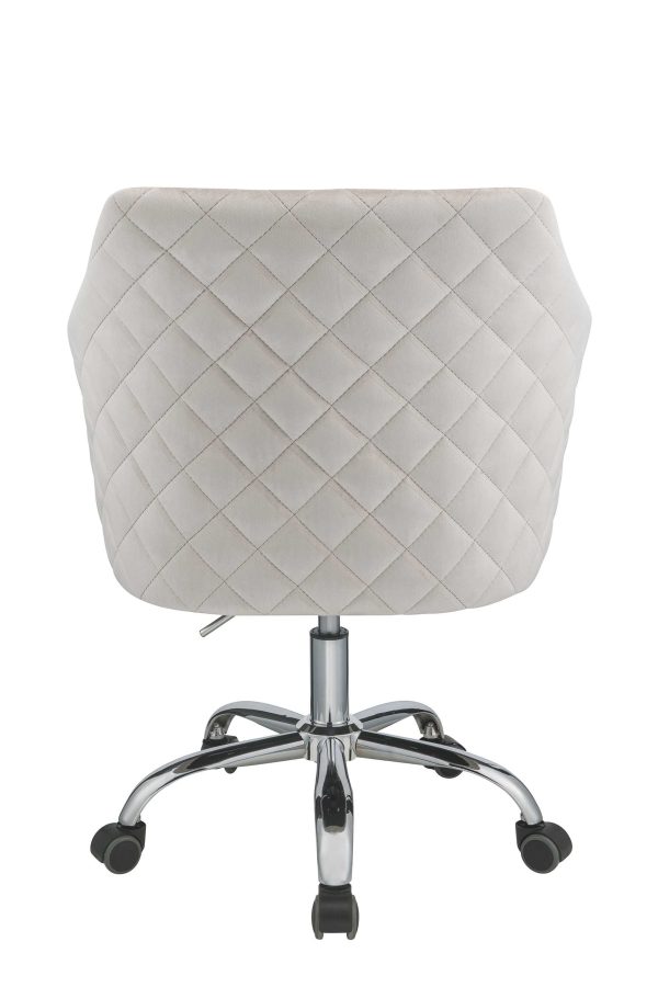 25" X 23" X 37" Champagne Velvet Office Chair - Image 3