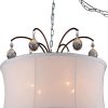 Felicity 5-light White Fabric 18-inch Bronze Swag Lamp - Image 5