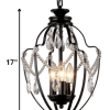 Kennedy 3-light Black-finish 11-inch Crystal Chandelier - Image 2