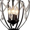 Kennedy 3-light Black-finish 11-inch Crystal Chandelier - Image 4