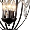 Kennedy 3-light Black-finish 11-inch Crystal Chandelier - Image 5