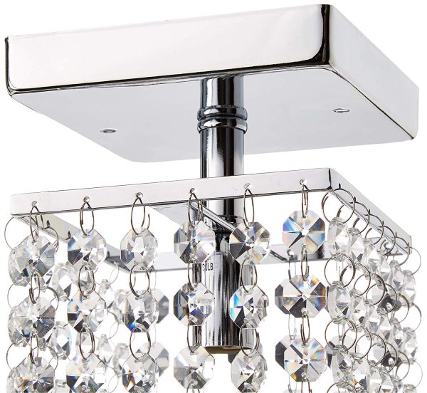 Jhea 1-light Crystal 5-inch Chrome Chandelier - Image 2