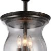 Madigan 3-light Clear Glass 10-inch Antique Pendant Lamp