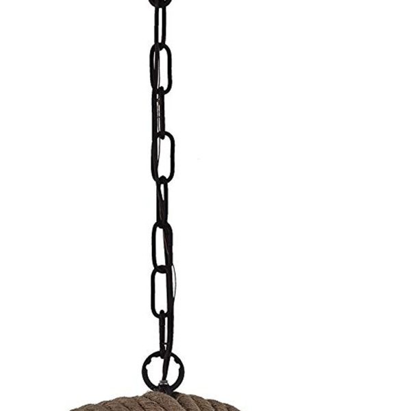 Twirlie 16.5-inch Hemp Rope Antique Bronze Metal Chandelier - Image 5