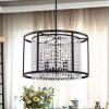 Antique Bronze 16-inch Round Pendant Chandelier - Image 2