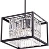 Ketalin Black Crystal Square Pendant