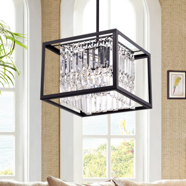 Ketalin Black Crystal Square Pendant - Image 2