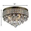 Melly 3-light Antique 16-inch Crystal Chandelier - Image 2