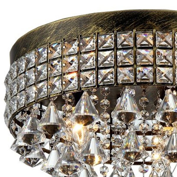 Melly 3-light Antique 16-inch Crystal Chandelier - Image 4