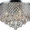 Trey 3-light Chrome 16-inch Crystal Flush Mount