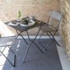 Set of 2 Stone Taupe Outdoor Folding Dining Chairs - Image 3