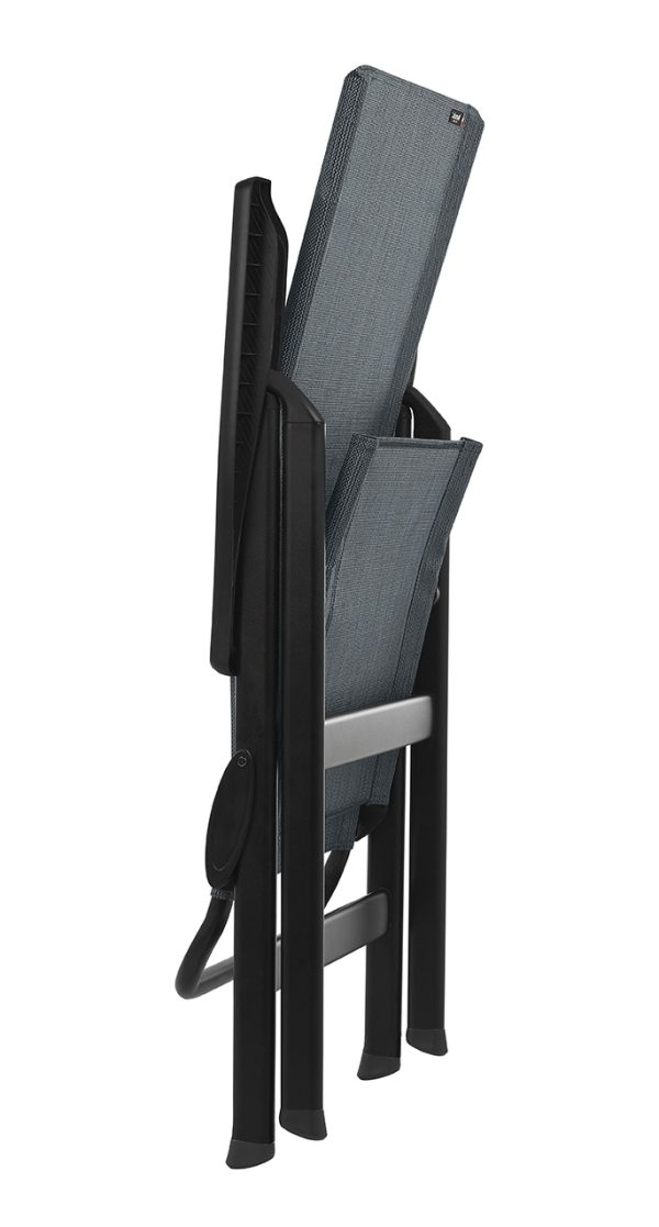 High-back chair - Black Steel Frame - Obsidian Duo Fabric - Image 2