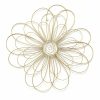 Shimmering Gold Metal Flower Wall Decor - Image 4