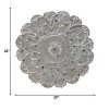 Distressed Floral Metal Medallion Wall Decor - Image 4