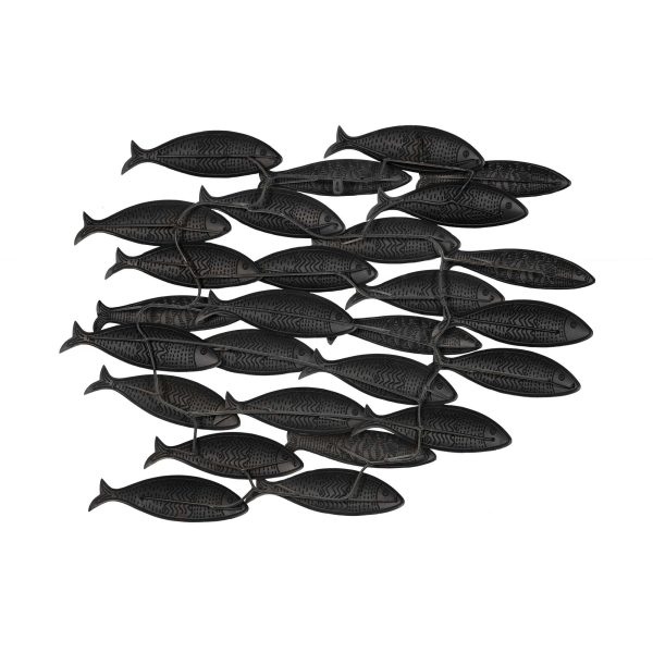 Coastal Grey School of Fish Metal Wall Decor - Image 3